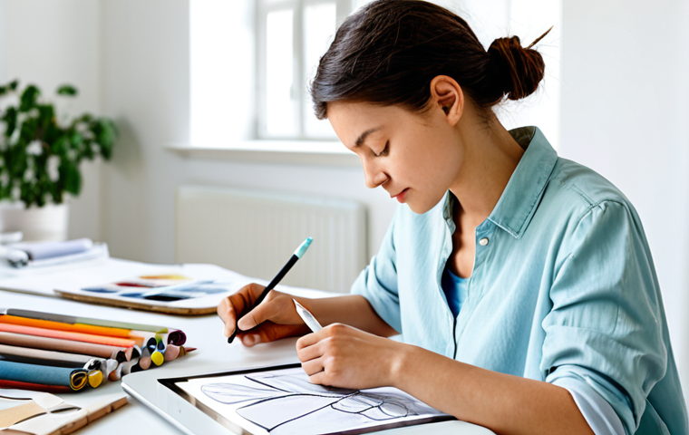 패션디자인과 패션소재 응용 - Sustainable Fashion Design**

"A young, professional fashion designer sketching designs on a tablet ...