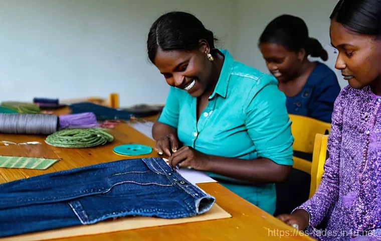 지속가능 패션 브랜드 - **Prompt 1: A Vibrant Sustainable Fashion Market**
    "A diverse group of cheerful people, includin...
