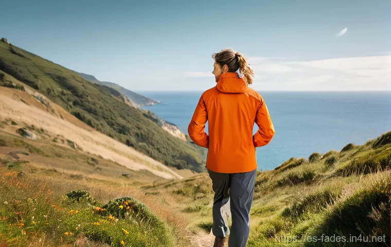패션디자인과 기능성 의류 - **Prompt:** A stylish and confident woman in her early 30s navigating a bustling, modern city street...