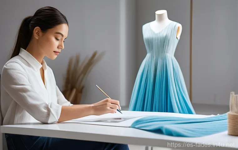 패션디자인 공모전 준비 - **Sustainable & Innovative Runway Fashion Show**
    "A high-fashion editorial photograph of a diver...