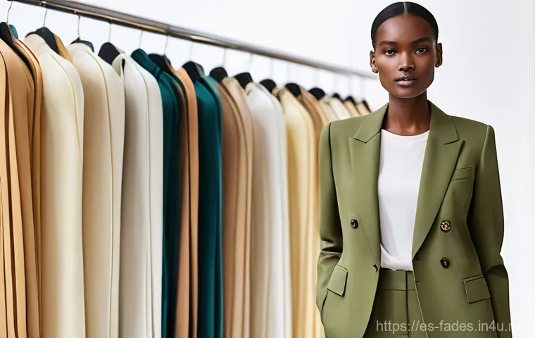 패션디자인과 패션프레젠테이션 - **Prompt:** A female fashion designer, elegantly dressed in a chic, modest, flowing midi dress in a ...